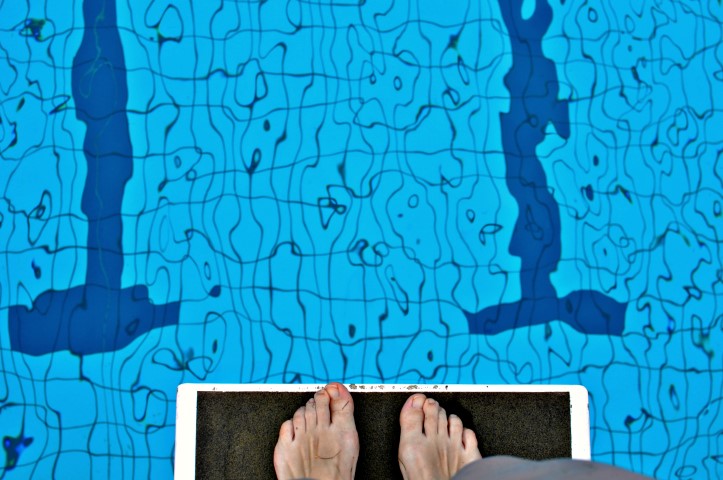 Feeling high at the diving tower